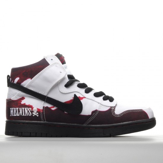 Nike Dunk SB High  Melvins 305050-103 Black White Nike Dunk Rep